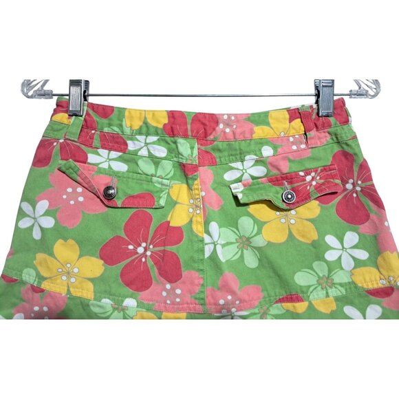 Floral Fringe Denim Skort Skirt Girls Size 16 by Copper Key - Picture 5 of 9